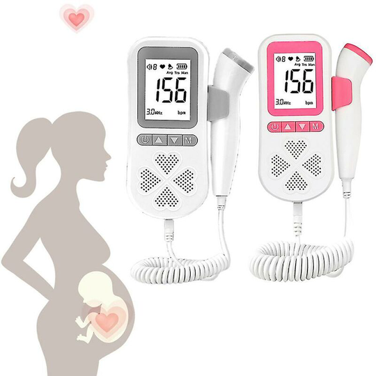 Fetal Doppler Heart Rate Monitor Sonar Meter Home Pregnancy Baby Heartbeat Detector