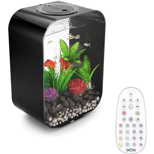 Biorb - life 15L Black Aquarium Fish Tank with Multi Colour led Lighting