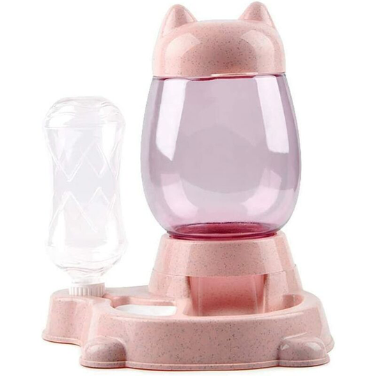 Water and Food Dispenser for Dogs and Cat, Automatic Water and Dry Food Dispenser