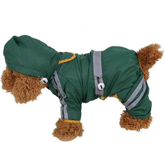 Medium Waterproof Dog Jacket Cat Jacket Adjustable Rain Cover with Reflective Strips Overalls Outdoor Clothing (xl)