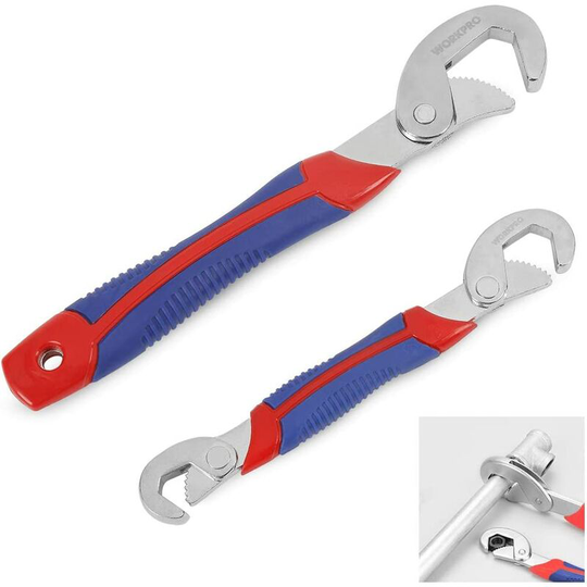 Adjustable Multi-Function Nut Drivers 2-Piece Universal Wrench Set