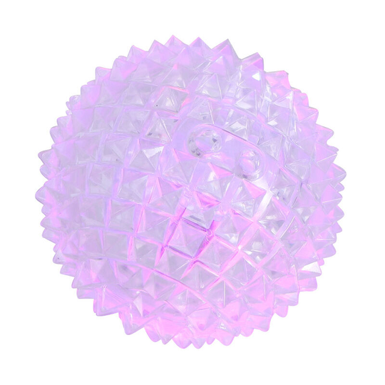 Light Up Ball for Dogs, Expandable Bite Resistant Ball, Bite Toy for Medium Large Dogs (Clear)
