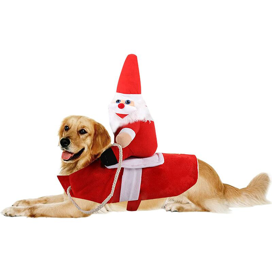 READCLY-Christmas Costume for Pets,Fancy Dress Santa Claus Dog Clothes,Cute Cat Coat Small Large Outfit,Warm Winter Dog Dress Up,Funny Gift Costumes