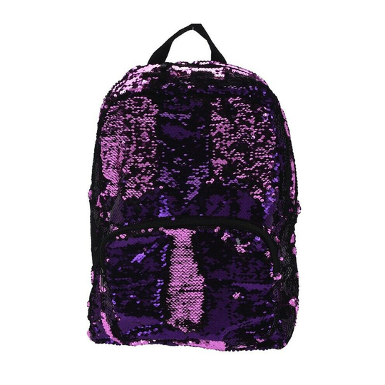 (Purple) Sequin Backpacks RuckSack 40cm x 30cm For Children Ruck Sack