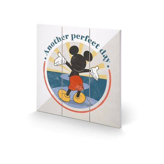 Another Perfect Day Plaque (One Size) (White/Grey/Teal) - White/Grey/Teal - Mickey Mouse