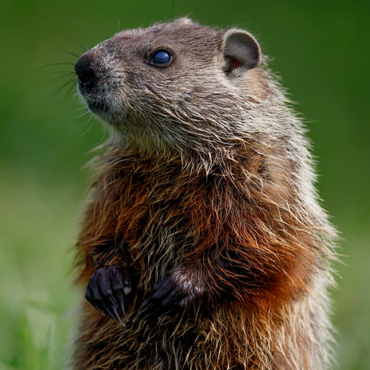 Groundhog Sitting - Wrapped Canvas Photograph