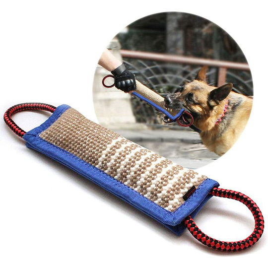 Perle Rare - Dog bite pudding, dog bite toy, dog play handle, bite tug for medium to large dogs, indestructible, 70cm long.