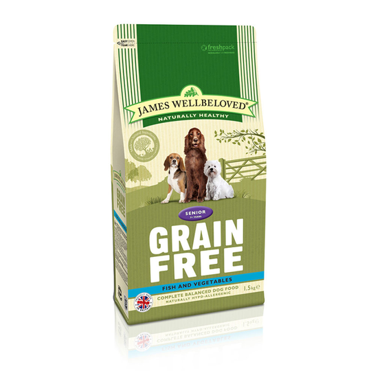 Jwb Adult Dog Senior Grain Free Fish Kibble 1.5kg