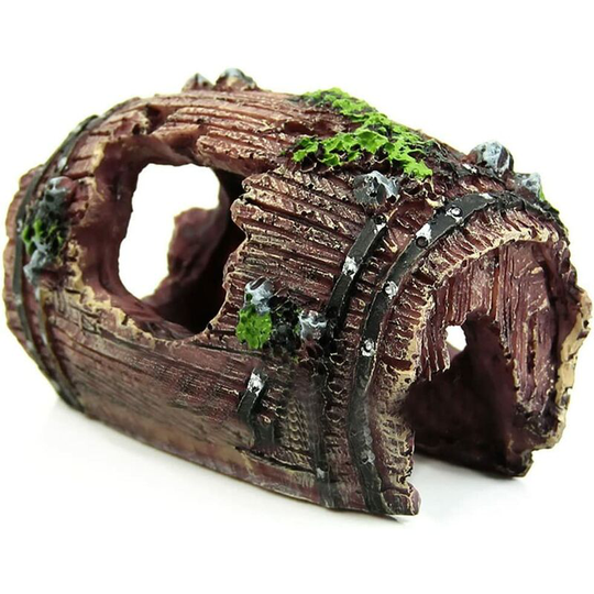 Resin Non-toxic Fish Tank Ornament Shattered Barrel Cave Landscaping Decoration