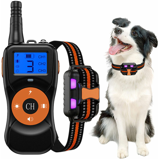 Benobby Kids - Dog Training Collar, Waterproof Electric Dog Collar with Vibration, Sound and Static Shock Modes, 800M Remote Control - 2 Collars