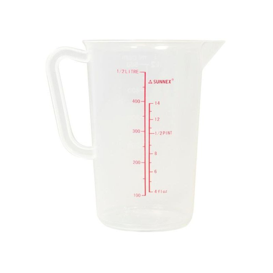 Sunnex - Polypropylene Measuring Jug (0.5L) (Clear) - Clear