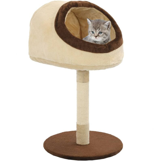 Cat Tree with Sisal Scratching Post 72 cm Beige and Brown - Multicolour