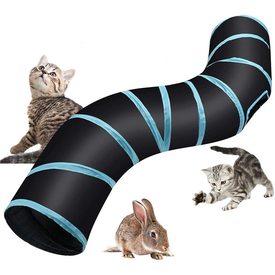 Betterlifegb - Tunnel Cat Toys Cat Tunnel Cat Tunnel Rabbit Games S-Tunnel Cat Tunnel Tube Folding Tunnel Dog, Pet Tunnel With Canne a Peche Chat