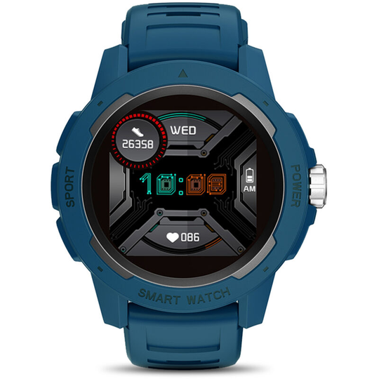 North Edge - Intelligent Watch for Men and Woman Touch Screen Multi-sport Modes with Heart Rate Monitor Pedometer Music Control,Blue - Blue