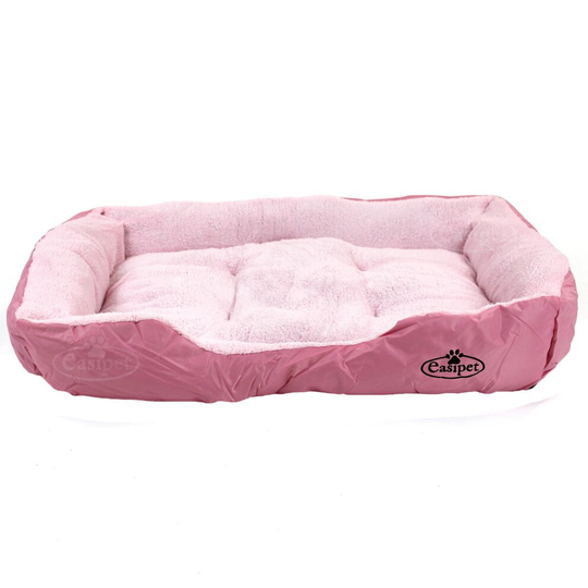 X-Large Dog Bed in Pink Faux Fur Fleece Easipet