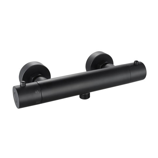 Mono Black Round Exposed Cool Touch Thermostatic Valve