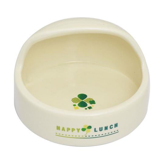 Non-rollover Ceramic Hamster Food Basin Can Be Small Pet Feeding Basin Rabbit Hedgehog Feeding Bowl-2 pcs - Thsinde