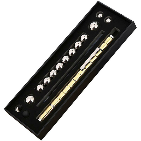 Magnetic Pen Modular Polar Metal Magnet Creative Fun Ball Anti Stress Focus Fidgets gold - Muff