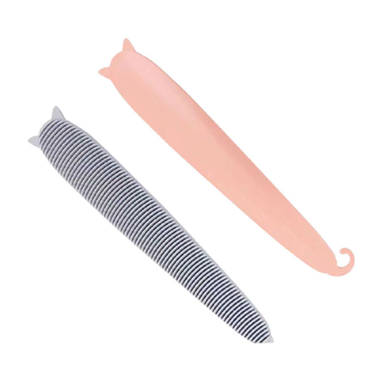 Pack of 2 Cat Combs, Pet Comb, Pet Massage Comb, Washable Safe Durable Cat Massage Brush Plastic Tongue Shape, Pink and Grey