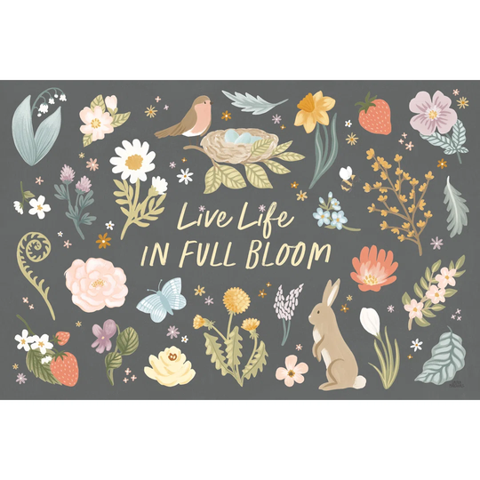 Spring Garden I Dark by Laura Marshall - Wrapped Canvas Graphic Art