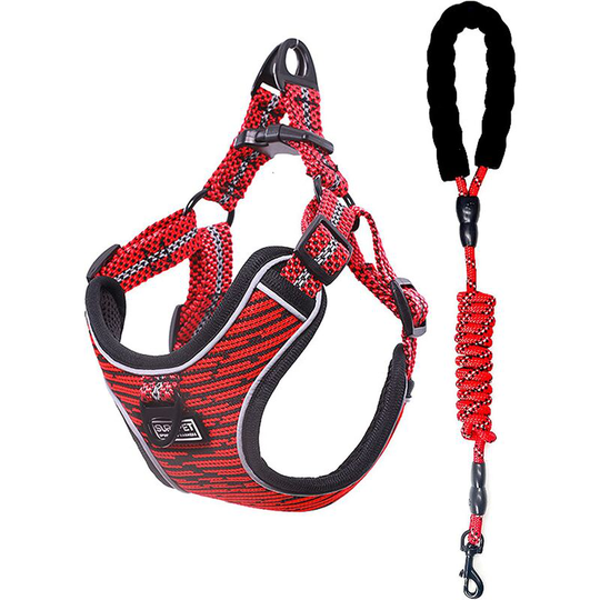 Betterlifegb - Dog Harness and Leash Little Dog Walking for Adjustable Reflective Dog With Harnessed Harness, Soft, Breathable, Without Traction,