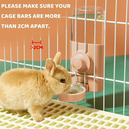 FVO - Rabbit Water Dispenser, 600ML Hanging Rabbit Drinker Automatic Guinea Pig Feeding Bottle Anti-Drip Hamster Feeding Bottle for Rabbit Chinchilla