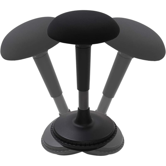 Wobble Stool stay active Exercise Office Chair encourage movement Height Adjustable Seat for comfortable working/standing desk perching stool (Black)