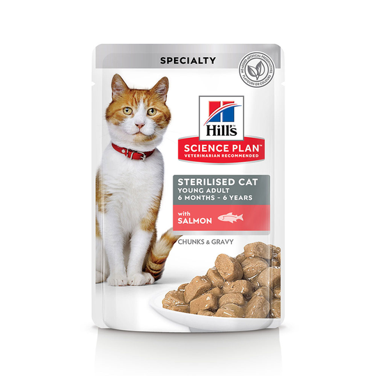Hill's Science Plan Sterilised Cat Young Adult - Salmon: 12 x 85g