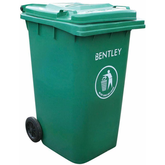 240 Litre Green Wheelie Bin - Weatherproof and durable - Green - Charles Bentley