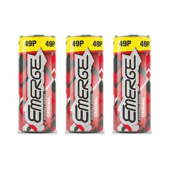 (Mixed Berry, 12x250ml) Emerge Energy Drink 250ml With Vitamins & Minerals