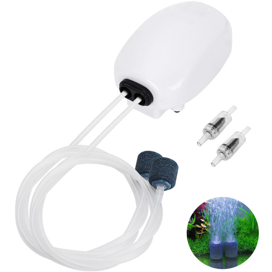 Pump Oxygen Aerator Fountain, Adjustable Muffler Aquarium Air Pump, Garden Pond Oxygen Pump