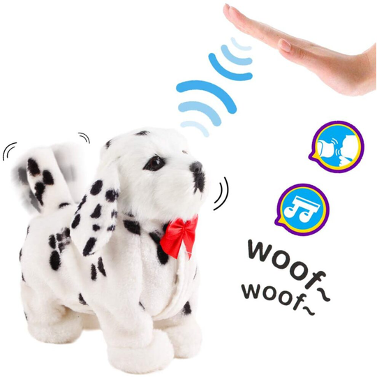 deAO Interactive Electronic Pet Dog Toy with Barking, Walking, Tail Wagging, Touch Recognition and Music Functions Great for Children
