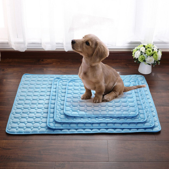 Blue Pet Dog Puppy Self Cooling Mat Cushion Summer Cool Bed, L