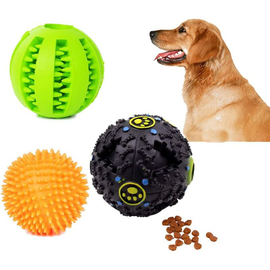Dksfjkl - Dog toy play ball, bite ball, dental ball, gum chew balls, puzzle to fix treats, ideal for puppies and small dogs
