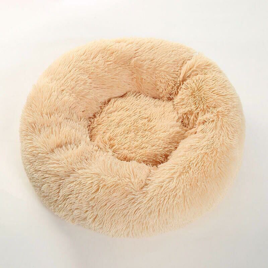 Cat Bed Beautiful Pet Bed Small Dog Bed Plush Soft Round Cat Sleeping Bed (50 cm Diameter Light-G