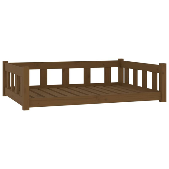 Dog Bed Honey Brown 105.5x75.5x28 cm Solid Wood Pine Vidaxl Brown