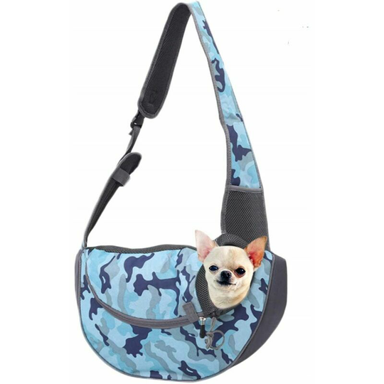 Front hanging bag for dog sled, handbag with chat and puppy scarf, breathable net trip, suitable for small and medium-sized dog dog shoulder bags
