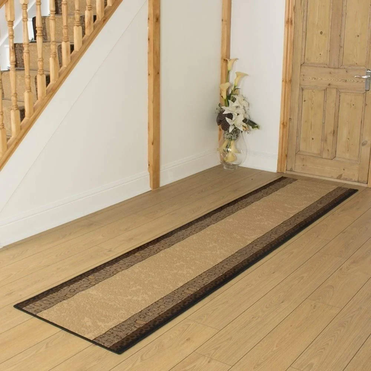Tevfik Lion Looped/Hooked Brown/Black Rug