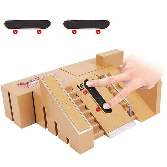 Mini Alloy Finger Skating Board Skate Park Kit