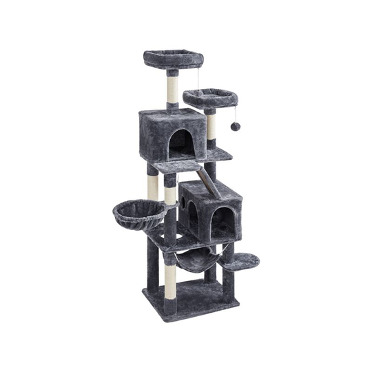71.5' h Cat Tree Cat Tower for Small/Medium Cats, Dark Gray - dark gray - Yaheetech