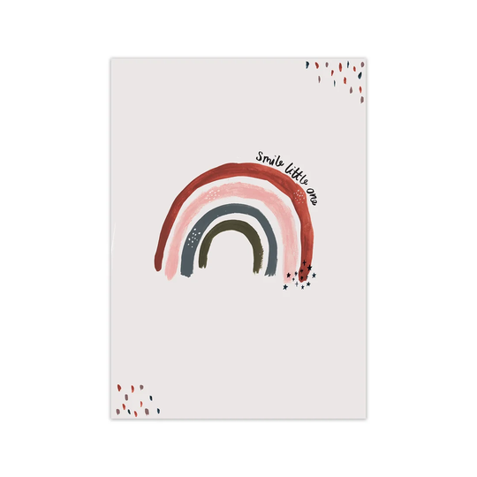 'Smile Litte One Rainbow Portrait' by Laura Irwin - Graphic Art Print on Paper