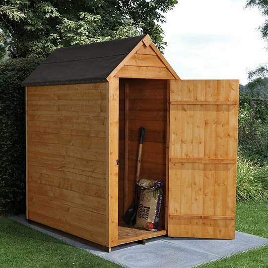 Wooden 3x5 Apex Overlap Dip Treated Wooden Garden Shed Storage