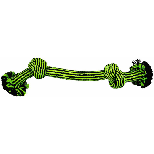 Knot-N-Chew 2 Knot Rope - Small/Medium Green/Black 2 Knot - Jolly Pets