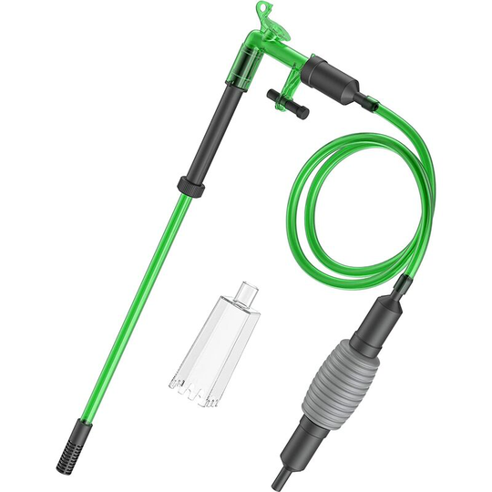 Monly - 2 in 1 Aquarium Manual Water Changer, Aquarium Vacuum Cleaner with Siphon, Gravel Cleaner for Fish Tank up to 60cm