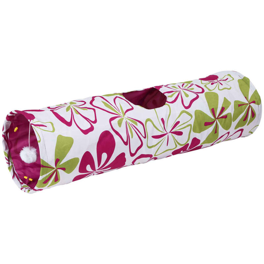 Cat Tunnel Flower 25x90 cm 82638 Kerbl - Multicolour