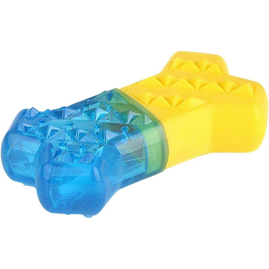 1 Freezable Dog Chew Toy Freezer Puppy Chew Toy Outdoor Camping Dog Chew Toy Water Filled (Size: Bone)
