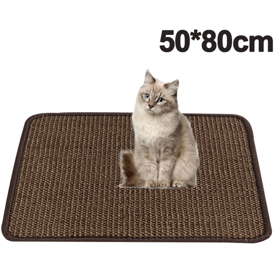 Cat Scratcher Mat , Natural Sisal Scratching Pad, Anti-Slip Cat Scratch Rug Sleeping Carpet for Cat Grinding Claws & Protecting Furniture, 50*80cm,