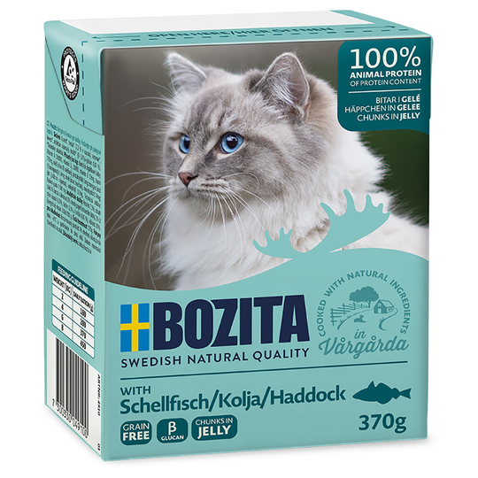 Bozita Chunks in Jelly Saver Pack 18 x 370g - Haddock