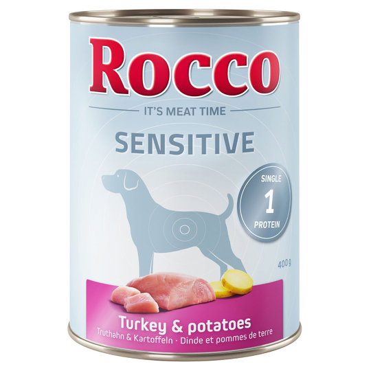 Rocco Sensitive Saver Pack 24 x 400g - Turkey & Potatoes