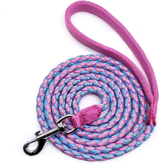 Rhafayre - Rope Dog Leash - 4/6/10 Feet Reflective Dog Leash - Sturdy Braided Nylon Mountaineering Training Leash for Large and Medium Dogs